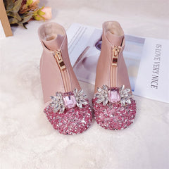 Buty zimowe dziewczęce Diamentowe luksusowe buty dziecięce na imprezę