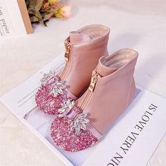 Buty zimowe dziewczęce Diamentowe luksusowe buty dziecięce na imprezę