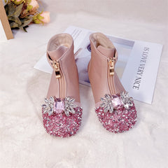 Buty zimowe dziewczęce Diamentowe luksusowe buty dziecięce na imprezę